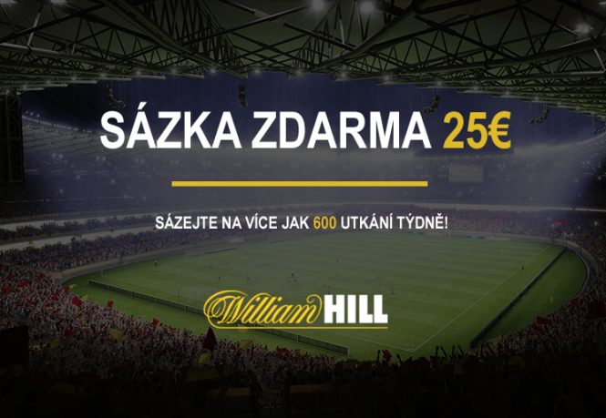 William Hill 25eur zdarma