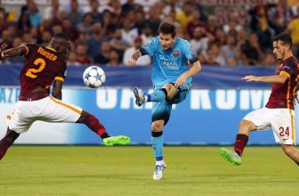 Odveta čtvrtfinále Ligy mistrů mezi AS Řím a Barcelonou Odveta čtvrtfinále Ligy mistrů mezi AS Řím a Barcelonou