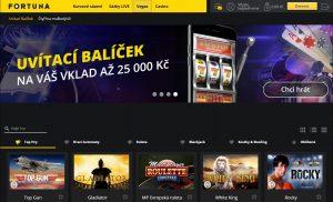 Převod peněz do online casina Fortuna.