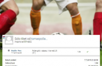 Rozbor tiketu: 3 góly ve finále Copa América zajistily tipérovi výhru 46.800,- Kč!