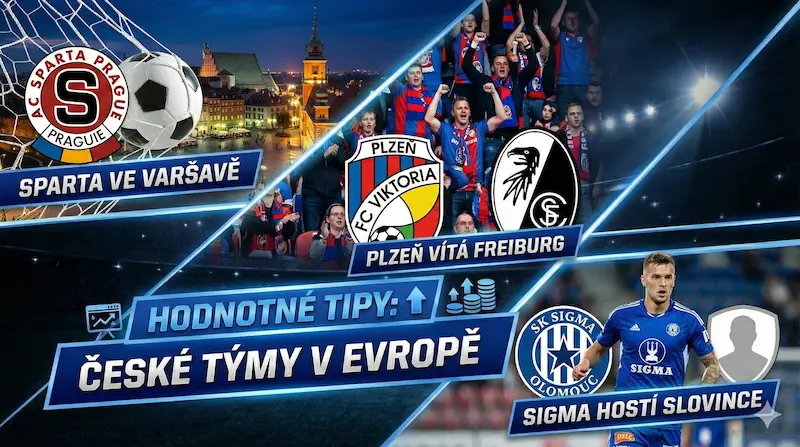 Sparta ve Varšavě, Plzeň vítá Freiburg a Sigma hostí Slovince –