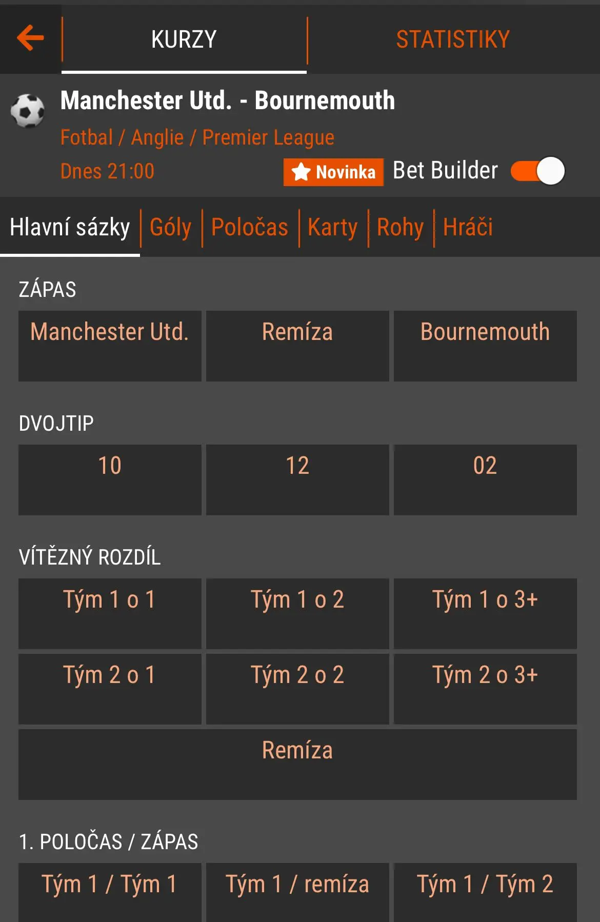 Jak Betbuilder použít?