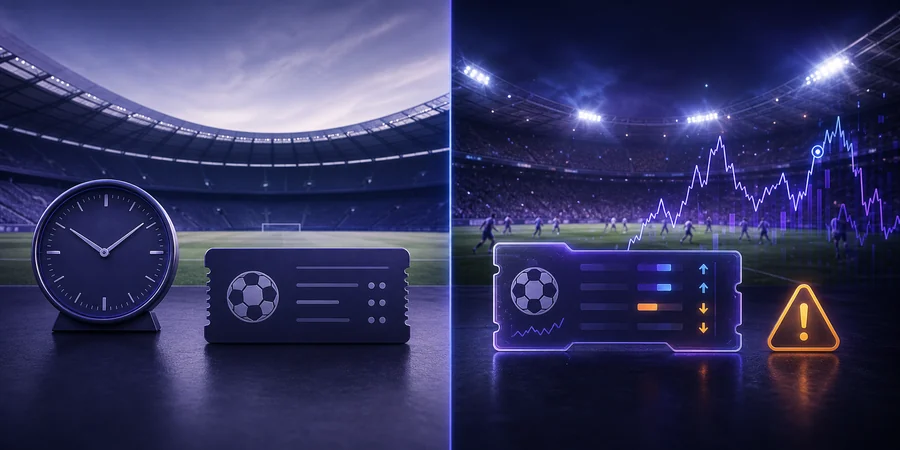 Stadion rozdělený na předzápasovou a živou sázkovou nabídku