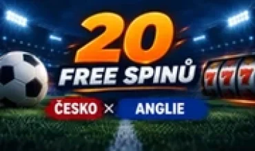 20 FREE spinů o poločase: Česko–Anglie