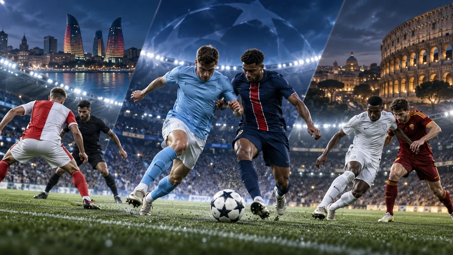 Tipy na 2. kolo Ligy mistrů 2026/27 - Slavia v Baku, šlágr City s PSG a Real v Římě