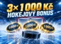 Hokejový bonus 3× 1 000 Kč